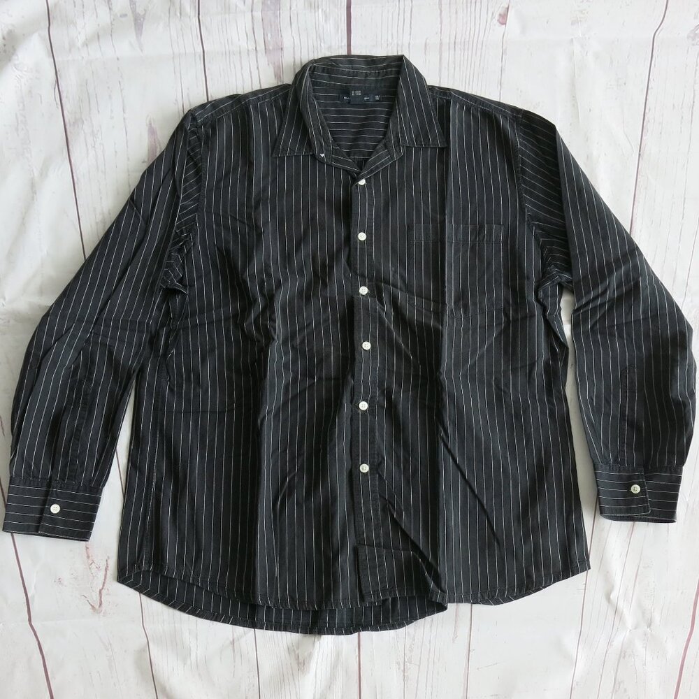 Club Monaco Cotton Multi Color Stripe Button Down Long Sleeve Shirt - Size XXL